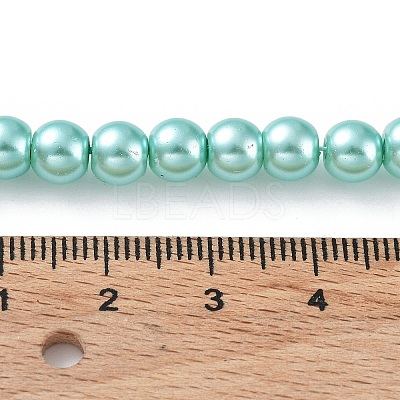 Baking Paint Pearlized Glass Pearl Round Bead Strands HY-Q003-6mm-32-1