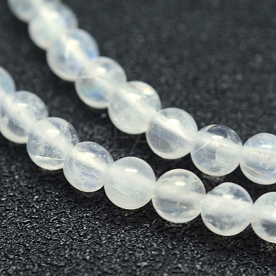 Natural Rainbow Moonstone Beads Strands G-P342-02B-4mm-AB+-1