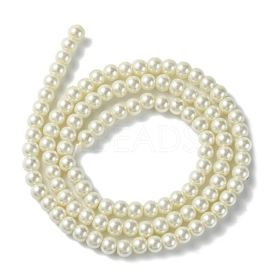 Eco-Friendly Dyed Glass Pearl Round Beads Strands HY-A002-4mm-RB011-1