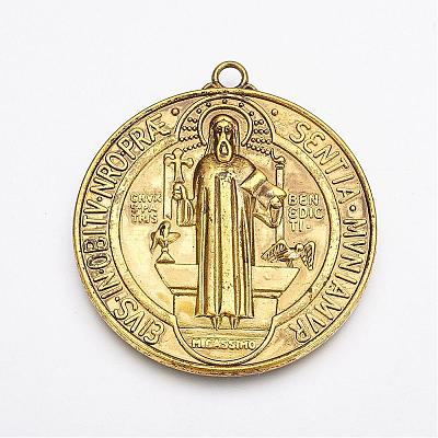 Tibetan Style Alloy Big Pendants TIBEP-A17171-AG-LF-1