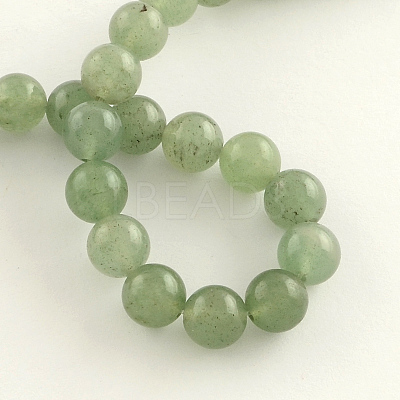 Natural Gemstone Green Aventurine Round Bead Strands X-G-R265-8mm-1