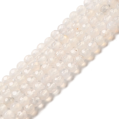 Natural White Agate Beads Strands G-G580-4mm-01-1