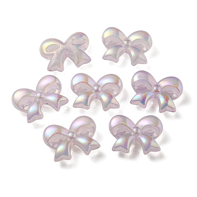 UV Plating Luminous Transparent Acrylic Beads OACR-P010-07C-1