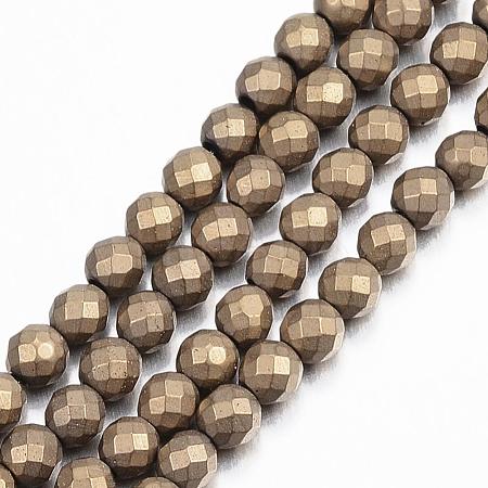 Electroplate Non-magnetic Synthetic Hematite Beads Strands G-J169C-4mm-02-1