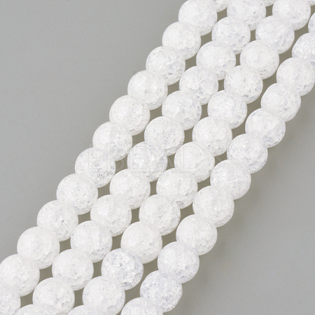 Synthetic Crackle Quartz Beads Strands X-GLAA-S134-8mm-05-1