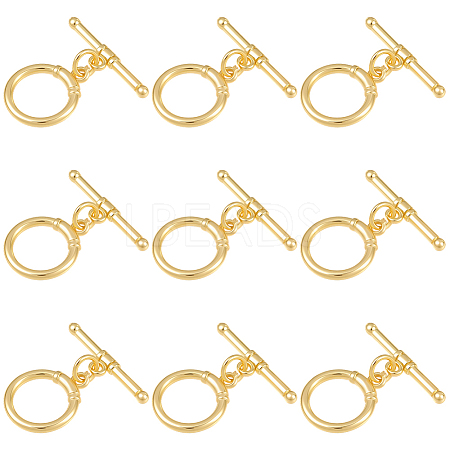 10 Sets Brass Toggle Clasps KK-BBC0021-07-1