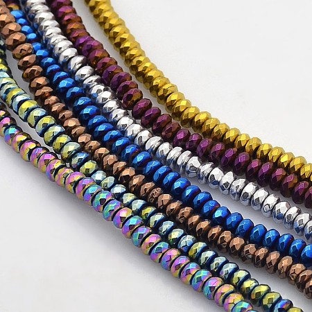 Electroplate Non-magnetic Synthetic Hematite Beads Strands G-J208B-M-1