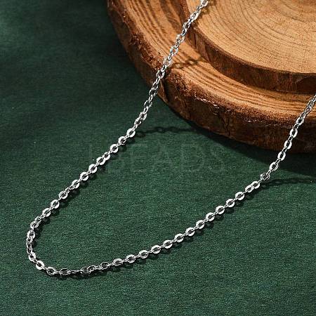 Brass Cable Chain Necklaces Making MAK-P011-01P-1