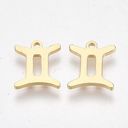 Ion Plating(IP) 304 Stainless Steel Charms X-STAS-S107-06G-1