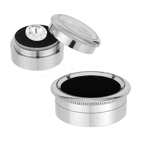 2Pcs 2 Styles Alloy Loose Diamnond Gemstone Display Boxes CON-PH0003-17P-1
