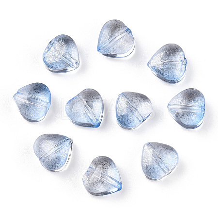 Transparent Spray Painted Glass Beads GLAA-R211-02-B02-1