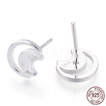925 Sterling Silver Stud Earrings STER-T004-49S-1