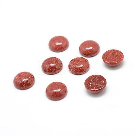 Synthetic Goldstone Cabochons G-T020-6mm-22-1