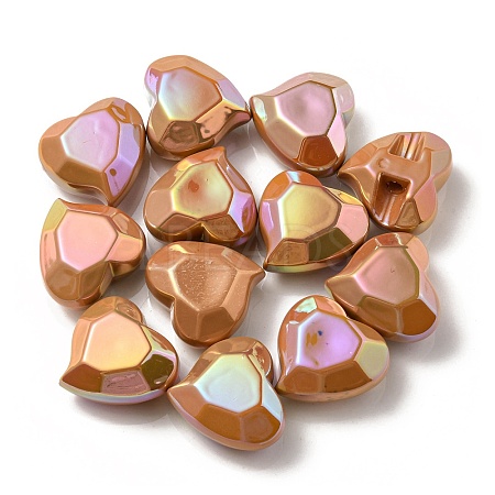 UV Plating Rainbow Iridescent Acrylic Beads OACR-P010-03B-1