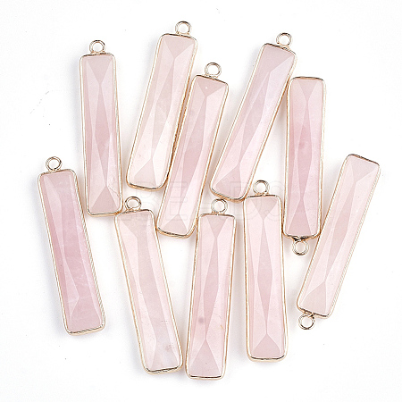 Natural Rose Quartz Pendants X-G-S344-23F-1