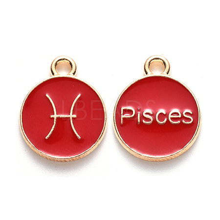 Alloy Enamel Pendants ENAM-S124-01B-07H-1