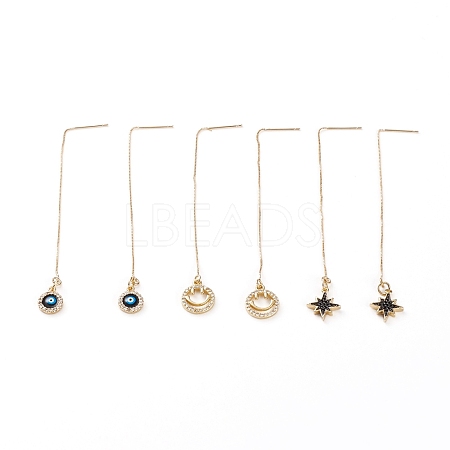 Brass Stud Earrings EJEW-JE04446-1