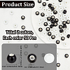100Pcs 2 Colors Black & White Round Glossy Ceramic Porcelain Beads for Jewelry Making PORC-PA0001-38-2