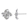Brass Stud Earring Findings X-KK-N232-337A-01P-2