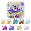50Pcs 9 Style Transparent Spray Painted Glass Beads GLAA-FS0001-50-1