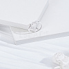 1Pc Letter Brass Rhinestone Open Cuff Rings for Women AJEW-LP0004-47N-S-3