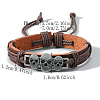 Adjustable Imitation Leather Cord Bracelets PW-WGBE60C-02-2