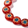 Handmade Millefiori Lampwork Beads Strands LAMP-G164-04-4