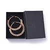 Beaded Hoop Earrings X-EJEW-JE03830-03-3