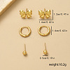 3 Pairs Sweet Bowknot Brass Earring Sets LE1434-3