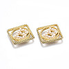 Rack Plating Alloy CAbochons PALLOY-S132-222B-RS-3