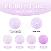 40Pcs 4 Colors Round Silicone Focal Beads SIL-TAD0001-02A-4