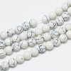 Synthetic Howlite Beads Strands X-G-T053-6mm-01-1-1