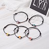 Star Acrylic Enamel Beads Adjustable Cord Bracelet for Teen Girl Women BJEW-JB07050-2