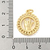 Brass Micro Pave Clear Cubic Zirconia Pendants KK-U007-01G-02-3