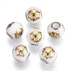Christmas Opaque Glass Beads LS-EGLA-R113-01C-1