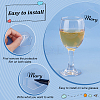 60Pcs Mirror Acrylic Wine Glass Charms AJEW-FG0003-02B-4