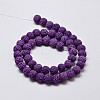 Natural Lava Rock Round Bead Strands X-G-I124-8mm-08-3
