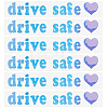 Laser PVC Drive Safe Self Adhesive Car Stickers STIC-WH0013-09B-1