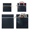 2Pcs 2 Styles Rectangle Square PU Leather Jewelry Gift Zipper Bags ABAG-TADJ0001-01A-1