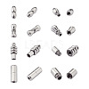 16Sets 4 Style 304 Stainless Steel Screw Clasps STAS-FW0001-08P-1