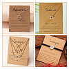 Fashewelry 120Pcs 12 Styles 12 Constellation Theme Cardboard Jewelry Display Cards AJEW-FW0001-02-8