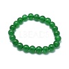 Natural Malaysia Jade(Dyed) Bead Stretch Bracelets BJEW-K212-C-013-2