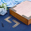 4Pcs Brass Corner Protector for Cabinet Furniture KK-PH0014-18AG-4