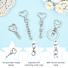 20Pcs 4 Styles Zinc Alloy Keychain Clasps FIND-SP0004-22-3