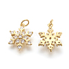 Brass Micro Pave Cubic Zirconia Pendants KK-F774-10G-NR-2