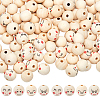 Wood European Beads WOOD-GF0002-24A-1