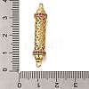 Rack Plating Brass Micro Pave Cubic Zirconia Hollow Column Links Connector Charms ZIRC-F142-50B-G02-3