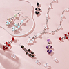12Pcs 6 Styles Mixed Stone Round Tassel Big Pendants PALLOY-PHE00009-4
