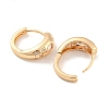 Brass with Cubic Zirconia Hoop Earrings EJEW-G363-17KCG-2