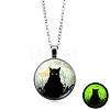 Luminous Glow in the Dark Alloy Pendant Necklaces PW-WGA7B98-01-1